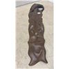 Image 3 : Hand-Carved Wooden Wood Spirit Bearded Face and Abstract Mask Decorative Carvings