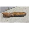 Image 5 : Hand-Carved Wooden Wood Spirit Bearded Face and Abstract Mask Decorative Carvings