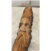 Image 6 : Hand-Carved Wooden Wood Spirit Bearded Face and Abstract Mask Decorative Carvings