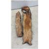 Image 7 : Hand-Carved Wooden Wood Spirit Bearded Face and Abstract Mask Decorative Carvings