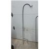 Image 4 : Black Metal Conical Garden Trellis and 4 Shepherd's Hooks of Various Sizes