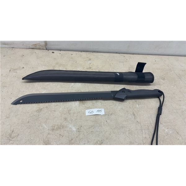 Gerber Gator Machete with Saw-Back Serrated Edge and Sheath, 18”
