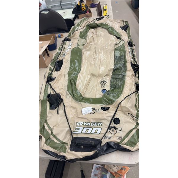 Hydro-Force Voyager 300 Inflatable Boat with Perimeter Rope and Oar Holders, Approximately 90 × 45”