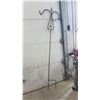 Image 3 : Double Shepherd's Hook and Ornate Quad-Hook Garden Stake with Finial