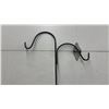 Image 4 : Double Shepherd's Hook and Ornate Quad-Hook Garden Stake with Finial