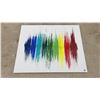 Image 2 : Three Original Canvas Paintings: Floral Vase, Egret in Flight, Abstract Color Strokes, 20 × 16”