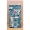 Image 3 : Three Original Canvas Paintings: Lake Landscape, Purple Floral Abstract and Pastel Abstract