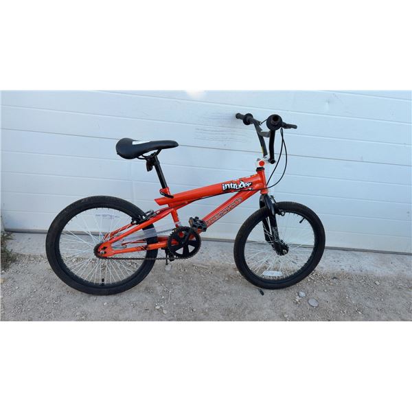 Supercycle Intruder 20” BMX Bicycle, Orange, Single-Speed with Front and Rear Hand Brakes