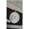 Image 2 : Oversized Pocket Watch Style Brass Wall Thermometer, Fahrenheit -20 to 130 Degrees, 12” Diameter