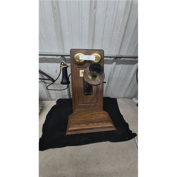 Manitoba Telephone System 75th Anniversary Limited Edition Wooden Wall Phone, 1908-1983