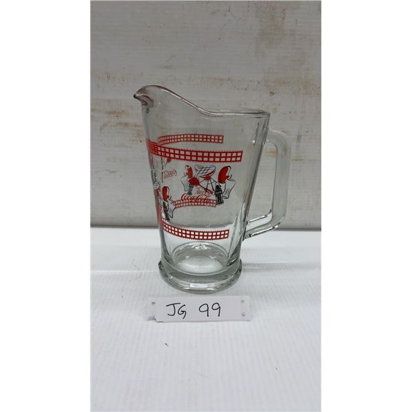 Vintage Glass Coca-Cola Pitcher