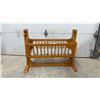 Image 1 : Oak Infant Cradle with Foam Mattress