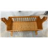 Image 4 : Oak Infant Cradle with Foam Mattress