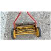 Image 3 : Good-Rite Push Reel Lawn Mower with Yellow Cutting Mechanism and Red Handle