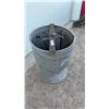 Image 4 : Vintage Manual Galvanized Steel Two-Frame Honey Extractor with Hand-Cranked Mechanism