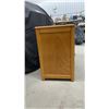 Image 3 : Vintage Art Deco Waterfall Kneehole Desk with Contrasting Veneers and Brass Hardware, 28 × 41 × 18”