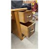 Image 8 : Vintage Art Deco Waterfall Kneehole Desk with Contrasting Veneers and Brass Hardware, 28 × 41 × 18”