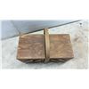 Image 2 : Vintage Wooden Cantilever Sewing Box with Carrying Handle and Tiered Expanding Trays