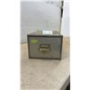 Image 1 : Metal Single-Drawer Index Card File Cabinet, 7 1/2 × 10 × 17”