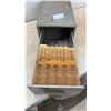Image 3 : Metal Single-Drawer Index Card File Cabinet, 7 1/2 × 10 × 17”