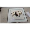 Image 1 : Framed Contemporary Indigenous Art Print, Two Profiles with Spirit Animal in Warm Tones 22” × 25”
