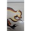 Image 5 : Framed Contemporary Indigenous Art Print, Two Profiles with Spirit Animal in Warm Tones 22” × 25”