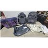 Image 1 : High Sierra A.T.GO Plaid Backpack, Coleman Purple Insulated Tote, Duffel Bag