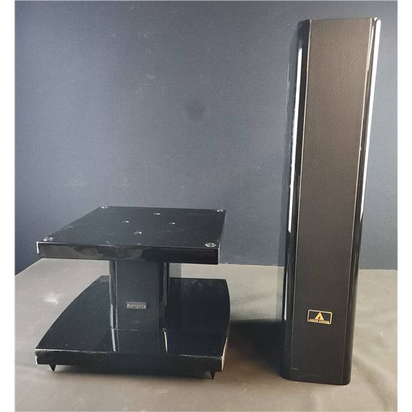 Aurum Cantus Romanca Black Speaker and Matching Stand