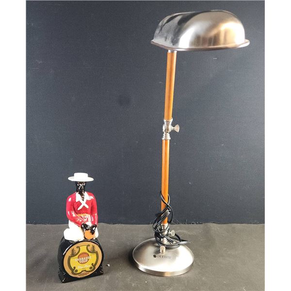 Ott-Lite Adjustable Desk Lamp/Fine Rum Decanter