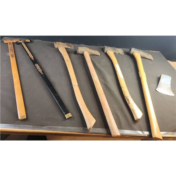 6 Axes and Hatchets Plus Spare Axe Head