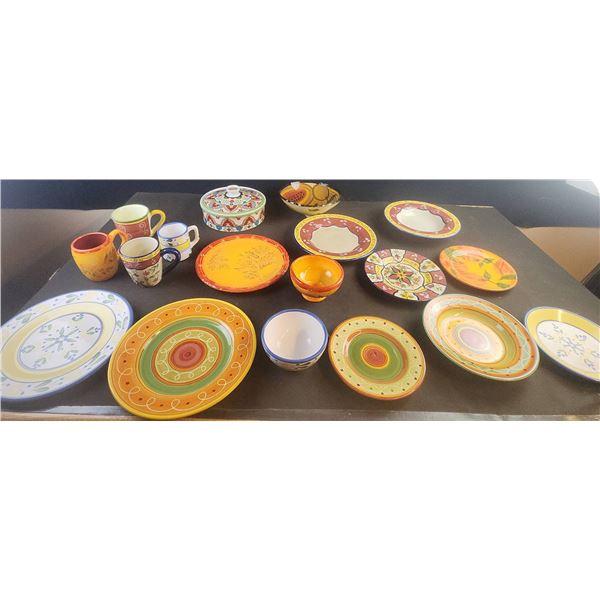 Pier 1 Etrusco Handpainted Earthenware Italian Dinnerware