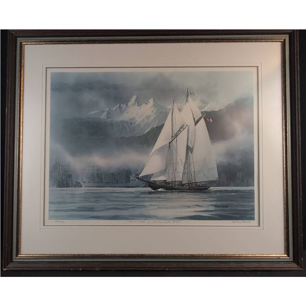 Harry Heine Signed Print 'Bluenose II Vancouver BC' 87/450