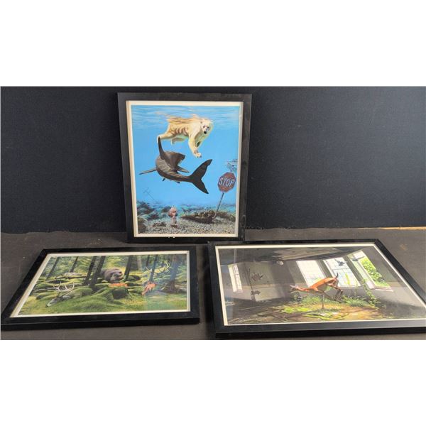 3 Josh Keyes Framed Prints