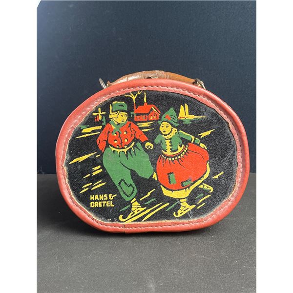 Corbin Red Leather Children's Lunch Box 