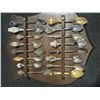 Image 2 : Collectible Souvenir Spoons with Two Wall Display Racks