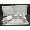 Image 1 : Porcelain Tableware Set With Ivy Motif, 3 Glass Cutting Boards