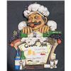 Image 1 : Vintage 3D Fat Chef Wall Plaque by Natuza Wine Bistro Theme