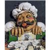 Image 3 : Vintage 3D Fat Chef Wall Plaque by Natuza Wine Bistro Theme