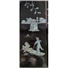 Image 3 : 4 Asian Lacquered Panels With Mother Of Pearl Inlay