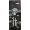 Image 4 : 4 Asian Lacquered Panels With Mother Of Pearl Inlay