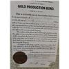 Image 3 : Great Cariboo Gold Company Gold Production Bond, Framed Certificate