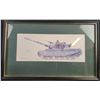 Image 8 : Framed Military Art: R. Blekaitis Drawing, CF104 Print, Centurion Tank Print