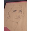 Image 2 : Framed Portrait Drawing & Framed Persian-Style Miniature Panels