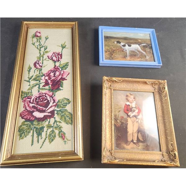 3 Framed Wall Art Pieces