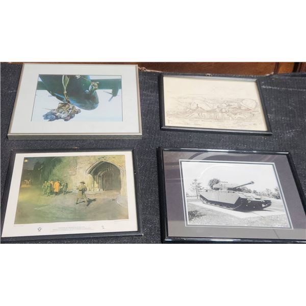 4 Framed Military Prints: Ceremony of The Keys