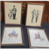 Image 1 : 4 Framed Military Prints Fort Henry and European Cavalry
