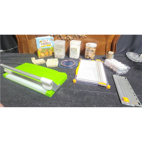 Scrapbooking: Paper Trimmers, Acrylic Gems, Felt Friends Kit