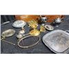 Image 1 : Silverplate and Brass Tableware Lot