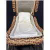 Image 10 : Vintage Wicker Doll Pram With Fabric Liner