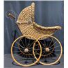 Image 1 : Vintage Wicker Doll Pram With Fabric Liner
